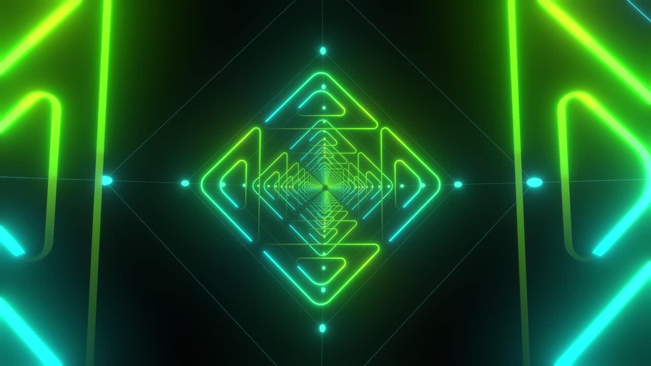 Neon Geometric Tunnel