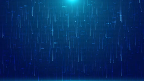 blue digital code matrix big data futuristic hi tech technology connection light 4k background iot