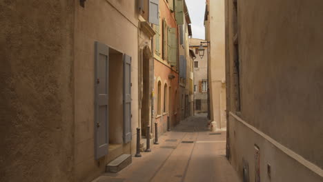 empty narrow street in dim natural light south of france