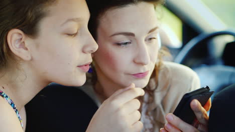 portrait of a mother with her daughter 11 years