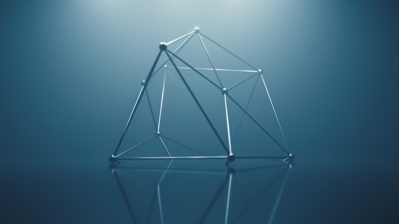 estructura de geometría con escena de niebla, renderización en 3d.