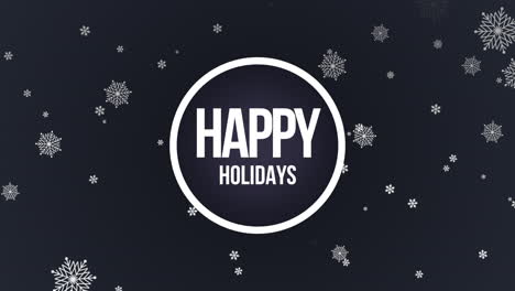 Happy-Holidays-in-circle-with-fall-snowflakes-on-blue-sky