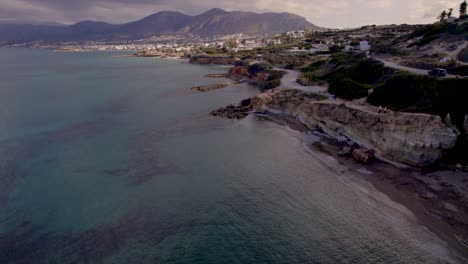 Coast-line-in-Crete,-Greece