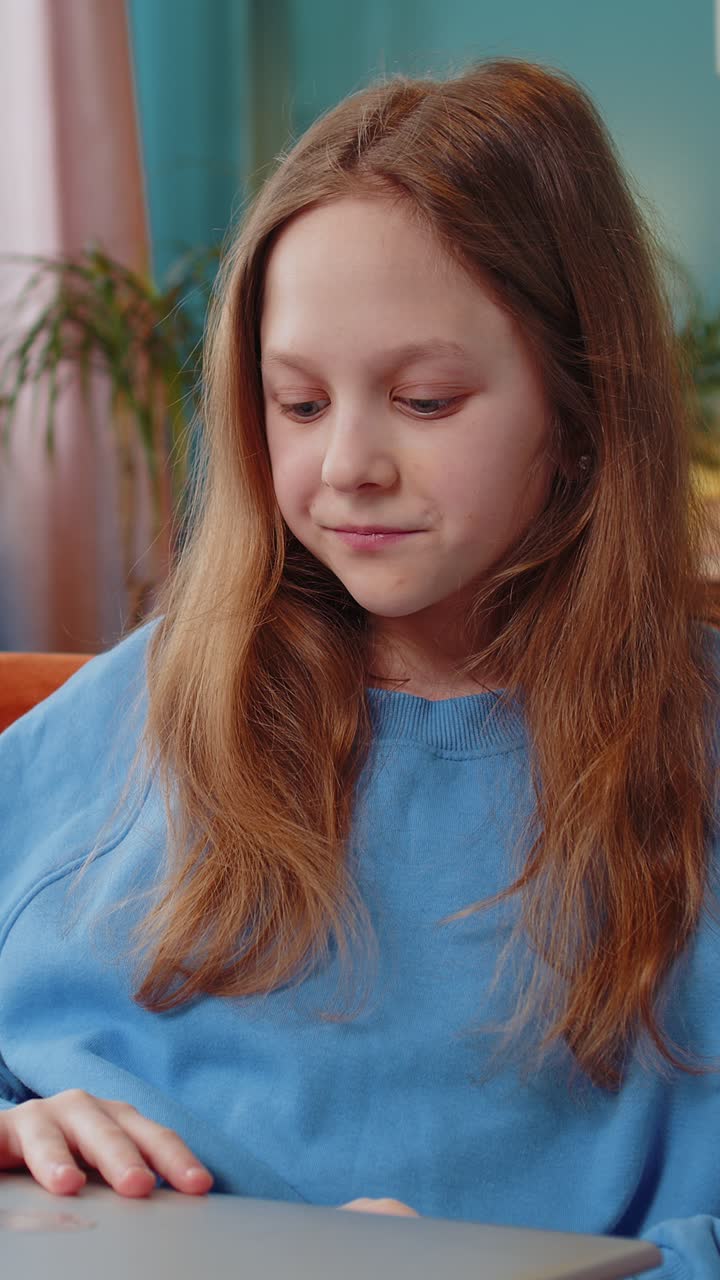 Shocked amazed girl with windswept hair opening using laptop smiling receive mail good news message