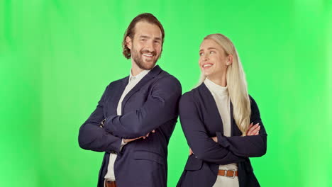 business couple, crossed arms portrait