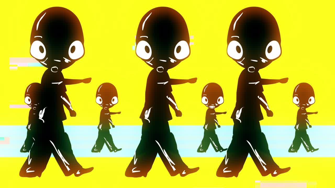 bailarín de dibujos animados de discoteca