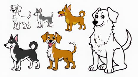 cute cartoon dogs