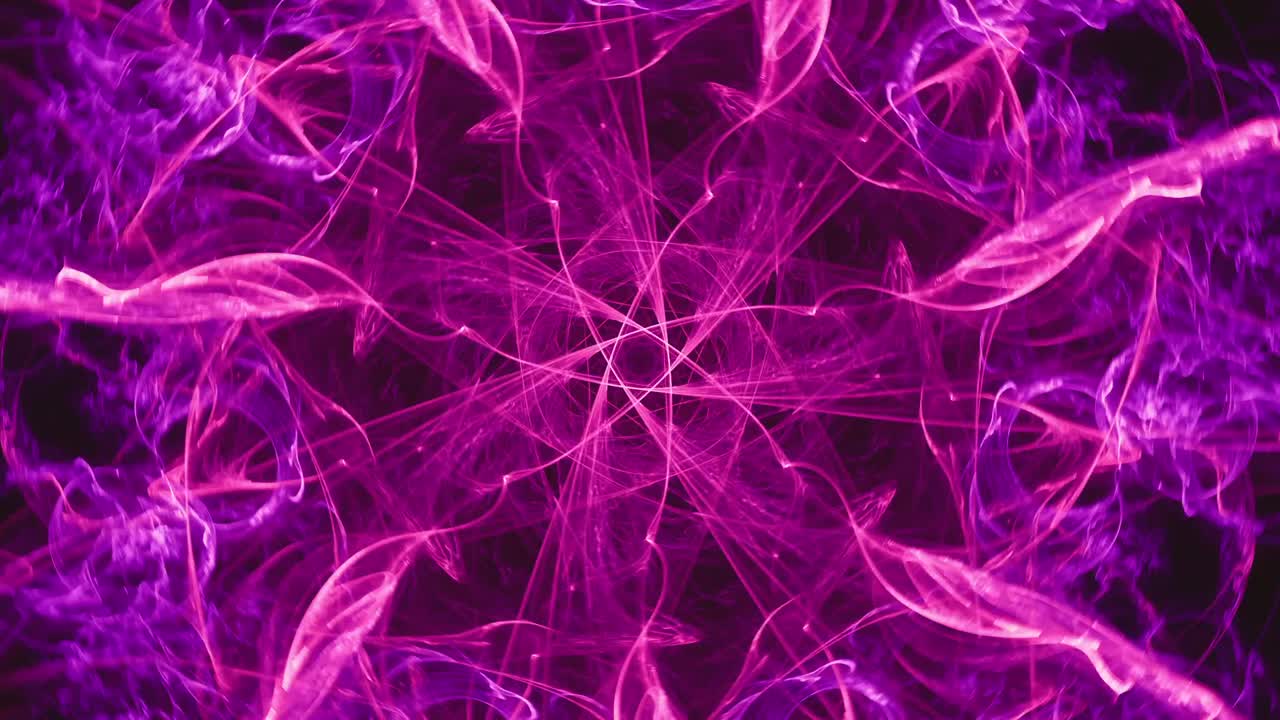 fondo fractal de caleidoscopio abstracto - viaje interdimensional - cósmico de bucle continuo, viaje espiritual del portal y patrones místicos