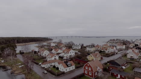 rural small down nordic icelandic iceland cold climate city aerial above neighborhood houses village cute town real estate lake vintage retro industrial empty winter rustic villa field playing rainy