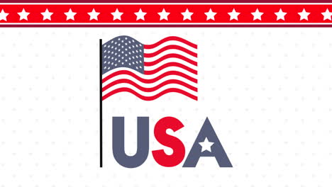 united states of america flag animation