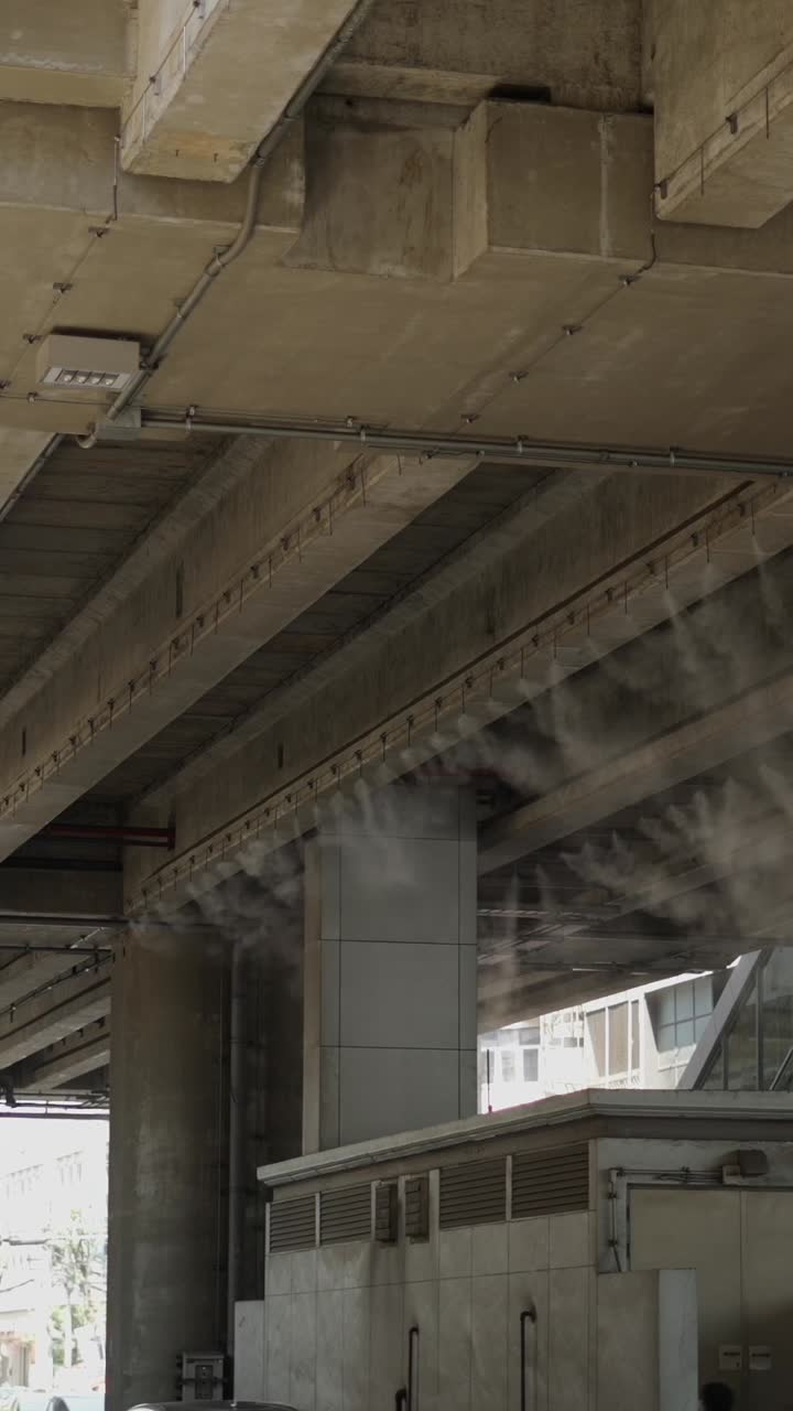 Underpass with misting system