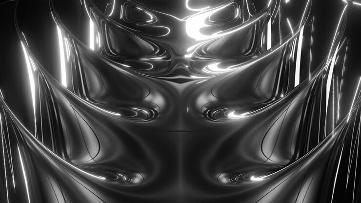 Abstract Metallic Flowing Design