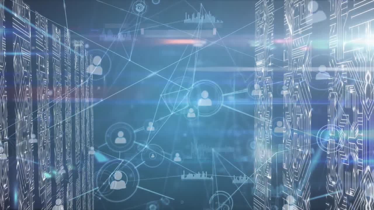 Animation of networks of connections of computer circuit boards