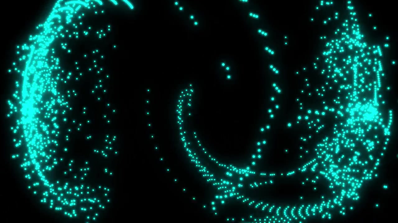 Particle diffusion scattering loop animation motion graphics