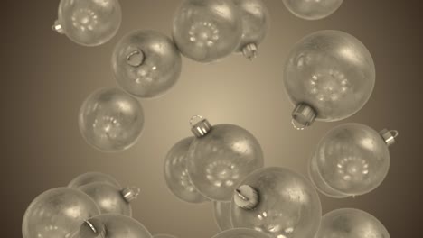 hermosas bolas de vidrio de navidad animación de fondo