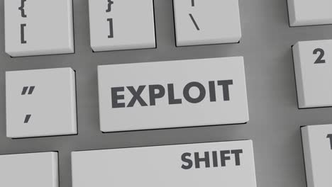 pulsación del botón de explotación en el teclado