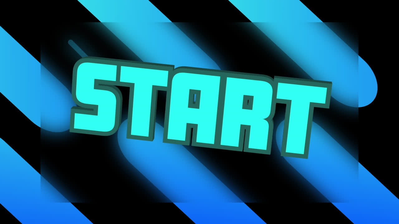 animación del texto de inicio sobre senderos azules en movimiento