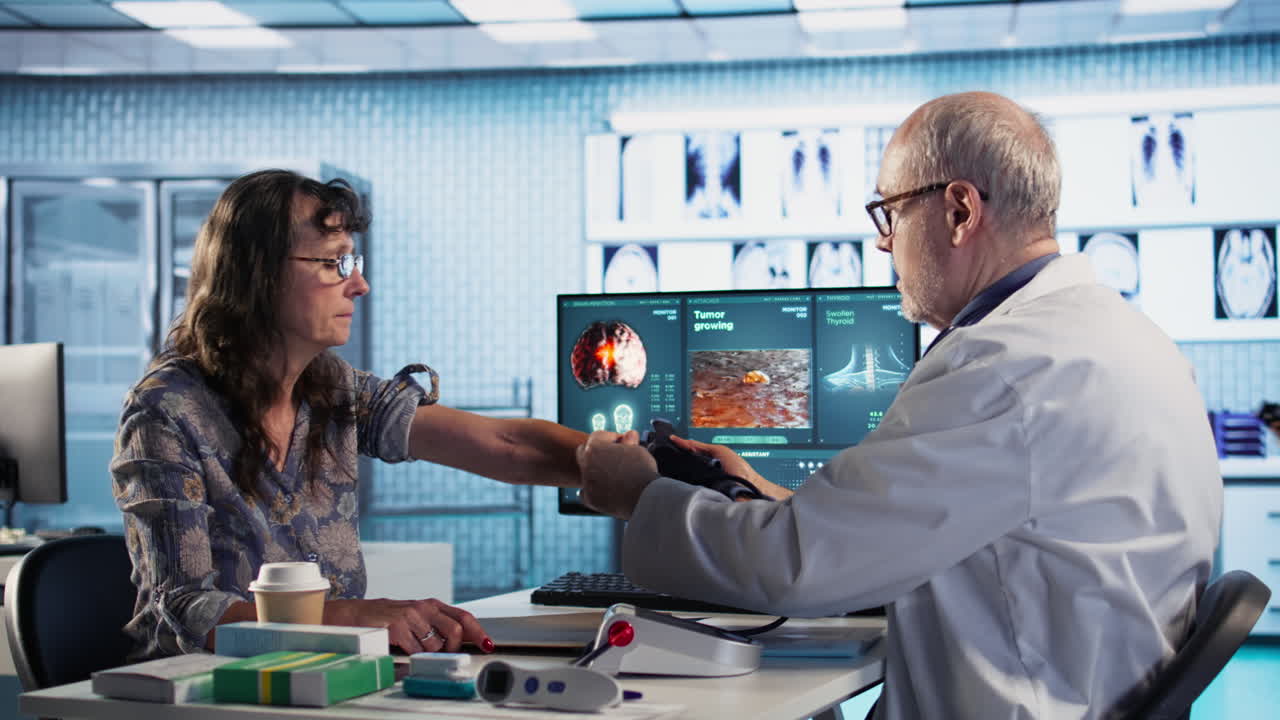 Vertical Video Geriatric physician provides cancer awareness through medical screening