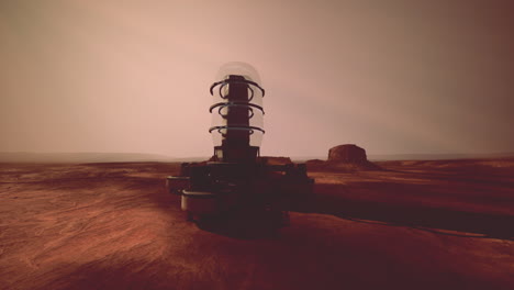 futuristic martian habitat