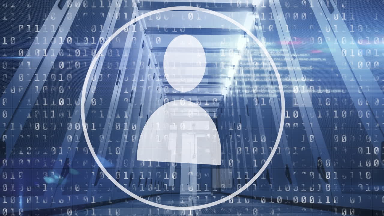 анимация двоичного кодирования, обрабатывания иконы и данных