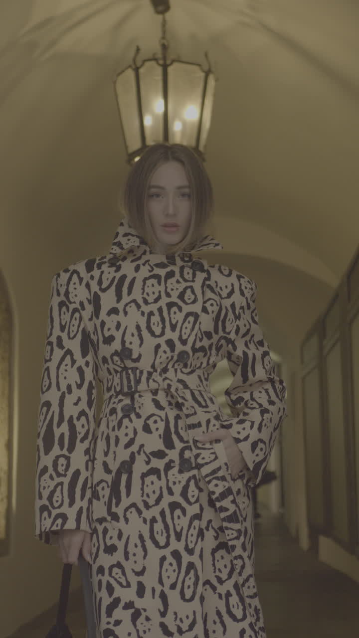 Woman in a Leopard Print Coat