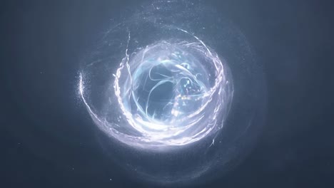 abstract glowing circle in space