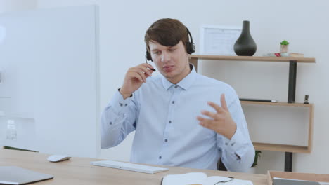 Call-center,-talking-and-business-man