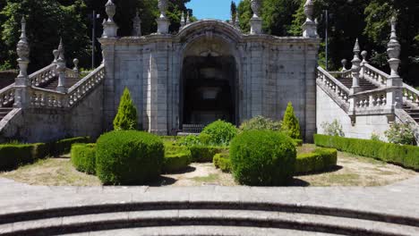 close view of the lamego stairs, from bottom to top