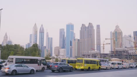 dubai cityscape and traffic
