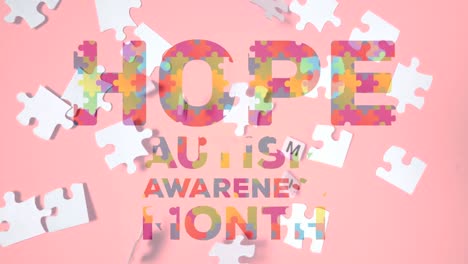 texto sobre el rompecabezas del mes de la esperanza y la conciencia del autismo