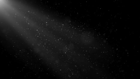 abstract motion background of shining, sparkling, white particles. beautiful white floating dust particles with shine light. seamless loopable 3d. 4k animation