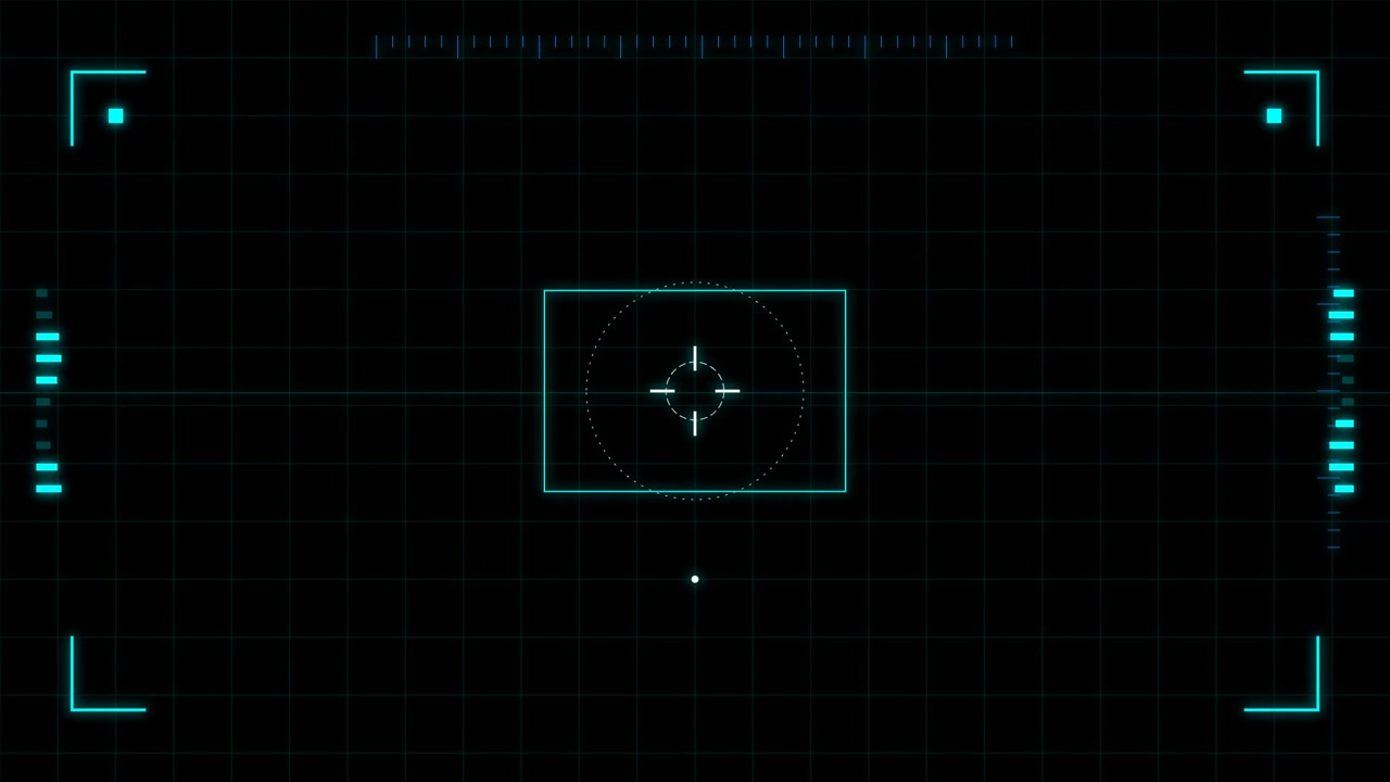 Digital Camera Viewfinder Overlay with Grid and Focus Reticle