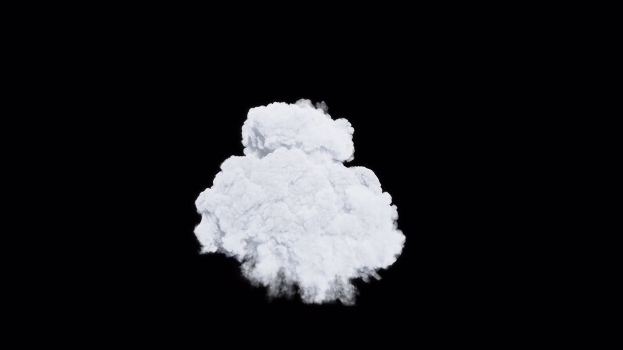 Volumetrisk sky på gjennomsiktig bakgrunn alfa