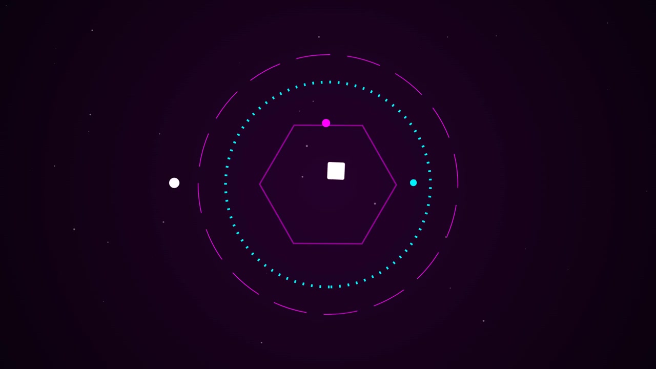 Abstract Motion Graphics with Rotating Geometric Shapes and Particles