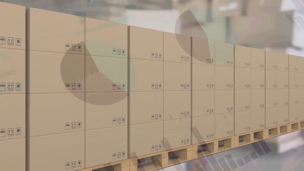 컨베이어 벨트에 있는 여러 배달 상자에 대한 통계 데이터 처리