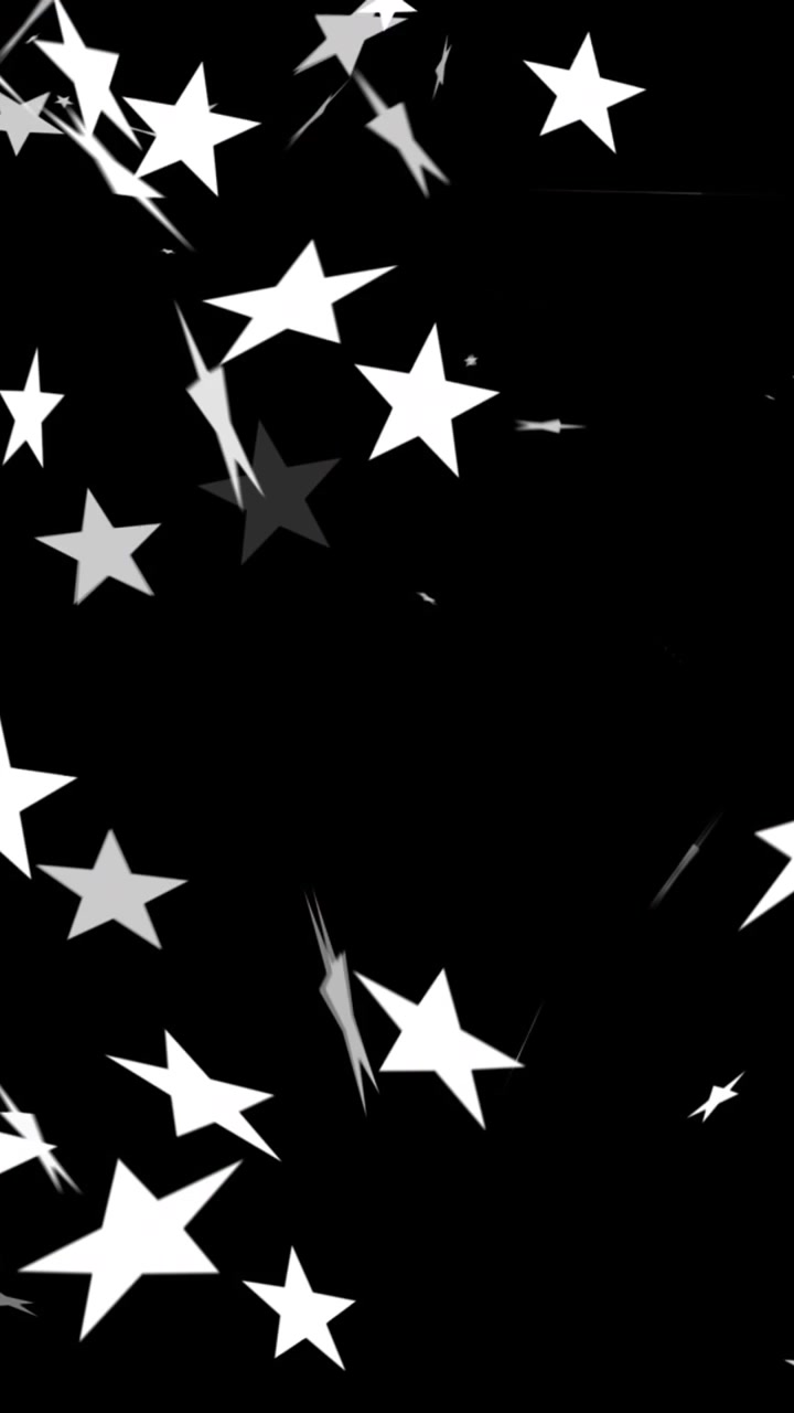 Animación de estrellas navideñas cayendo sobre fondo negro