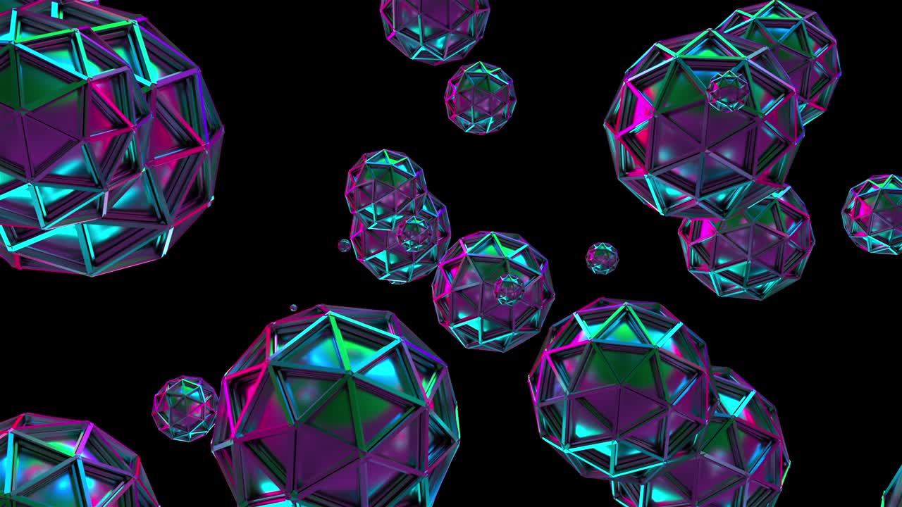 이리데센트 기하학적 물체