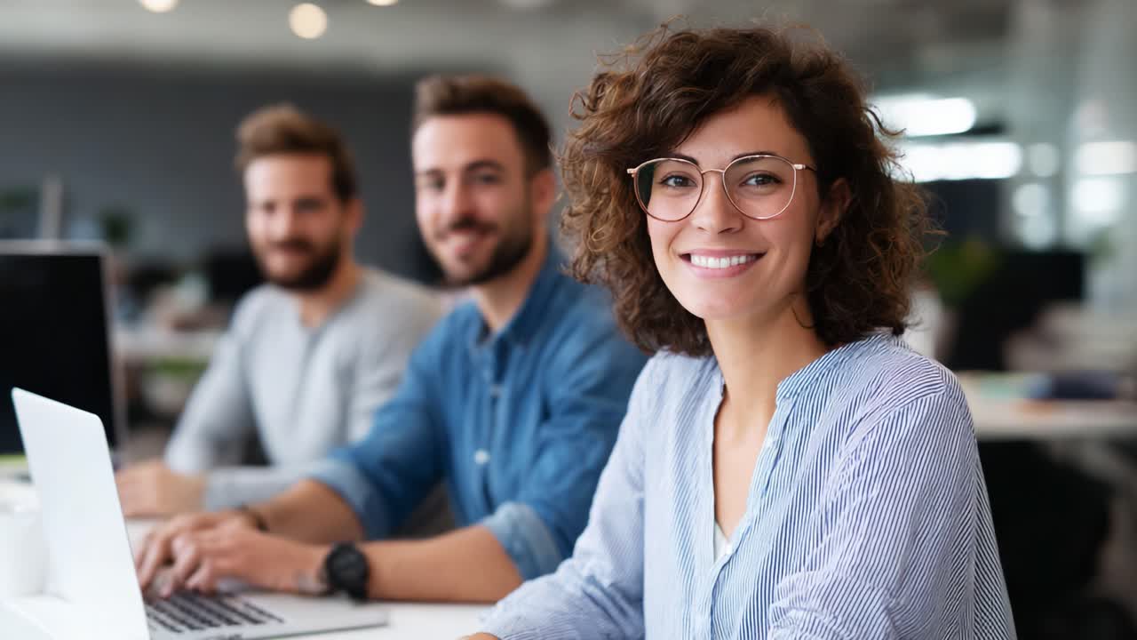 Collaborazione di team in un ambiente ufficio moderno: persone coinvolte che lavorano insieme con sicurezza, produttività e connessione in un ambiente luminoso