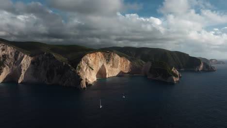 navagio beach, zakynthos, greece - aerial view