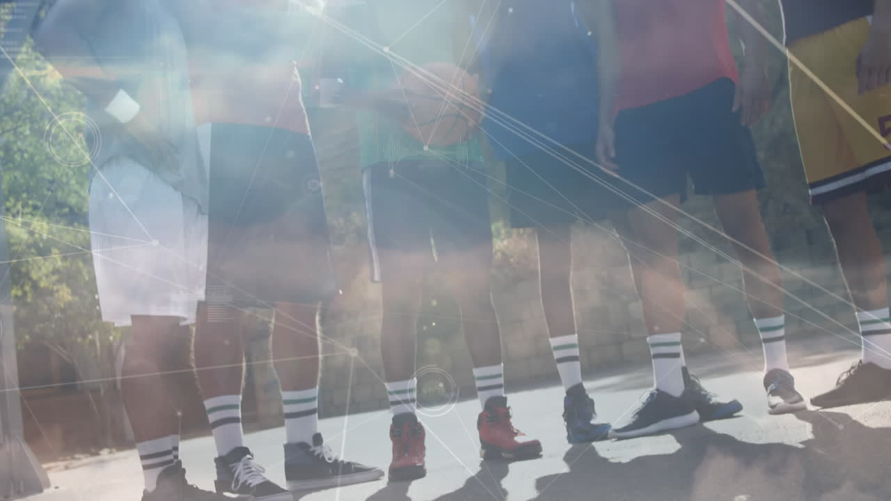 야외에서 농구 선수들에 대한 연결 네트워크의 활성화