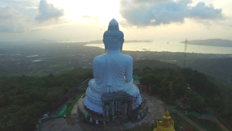 sunrise at chalong bay when you on the hill top of big buddha statue you can see surround phuket island