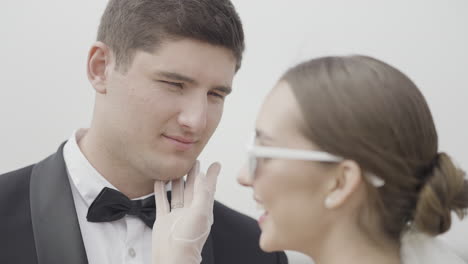 romantic couple portrait