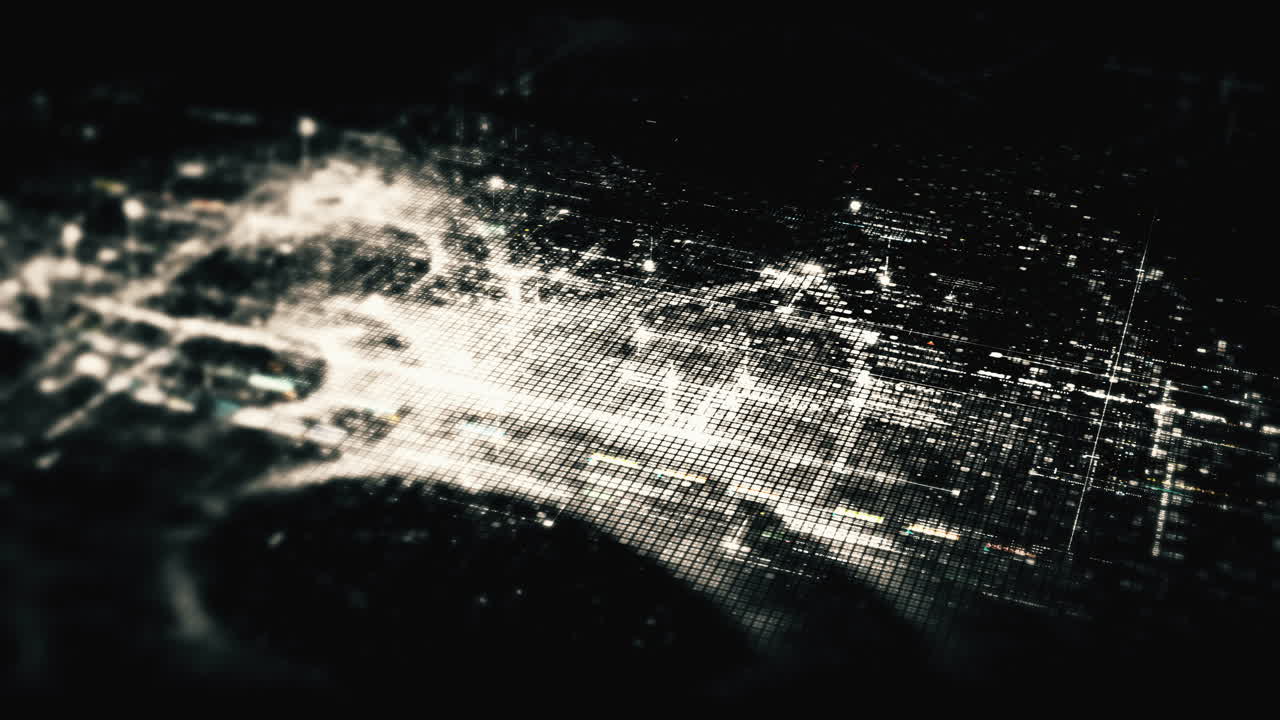 첨단 데이터 매트릭스 시 ⁇ 레이션 ui와 첨단 디지털 환경과 상호 연결된 데이터 매트릭스 정보 네트워크 시스템 배경의 역동적이고 몰입력있는 디스플레이