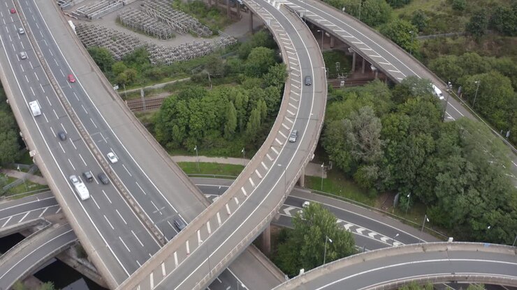 Drone Shot Orbiting Spaghetti Junction 01