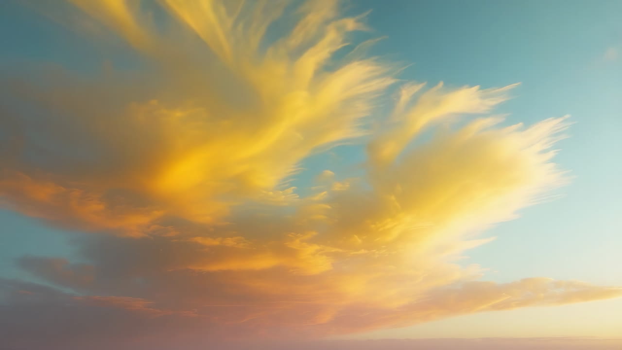 Golden Hour Clouds at Sunset or Sunrise