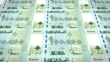 banknotes of one hundred thousand lebanese pounds of lebanon, cash money, loop