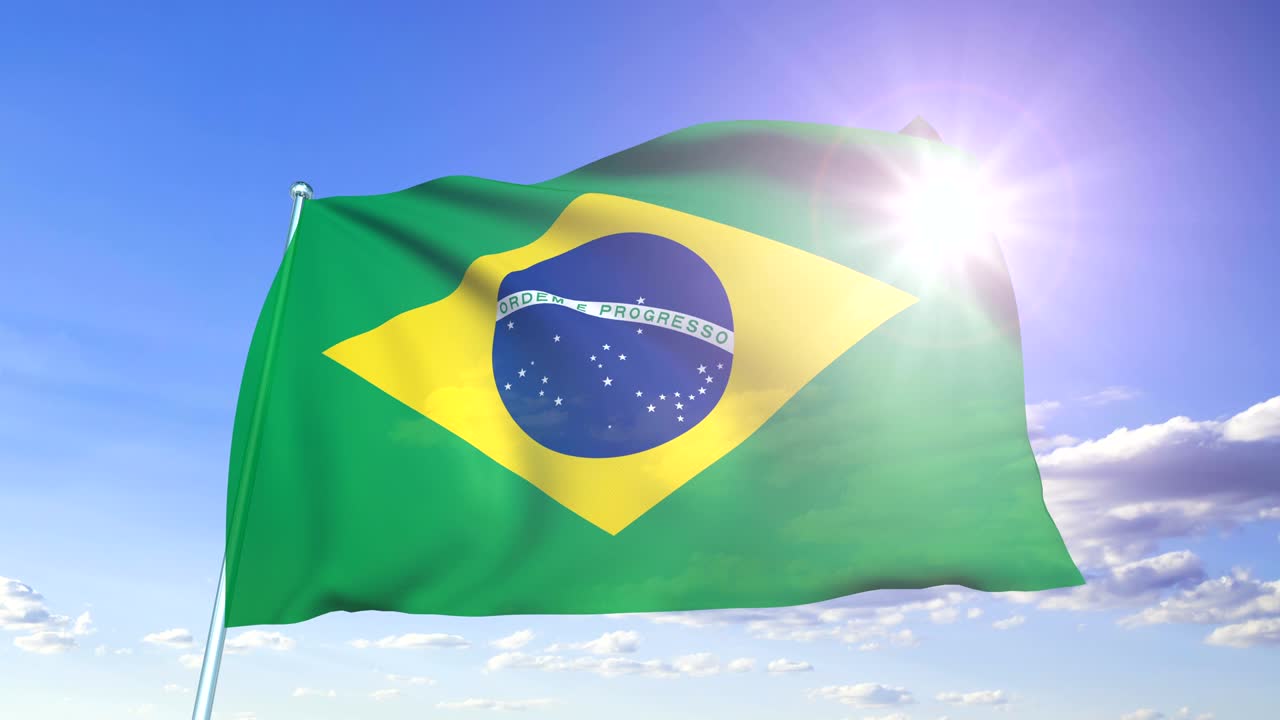 Brasiliens flag (loopende)