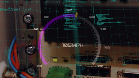 animación del procesamiento de datos a través del servidor