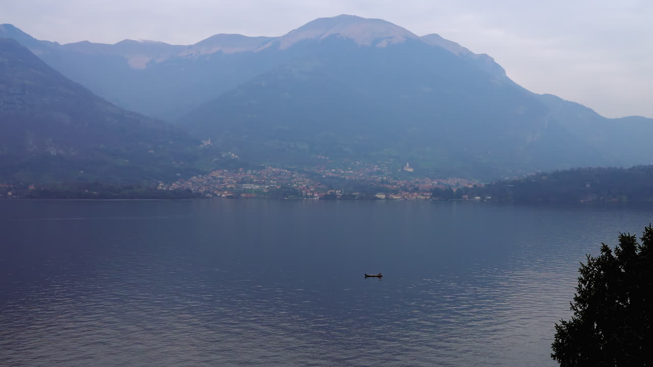 Lake Como, Italy, on an overcast day