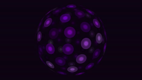 Vibrante-Esfera-Azul-En-Medio-De-La-Oscuridad-Con-Un-Patrón-De-Lunares